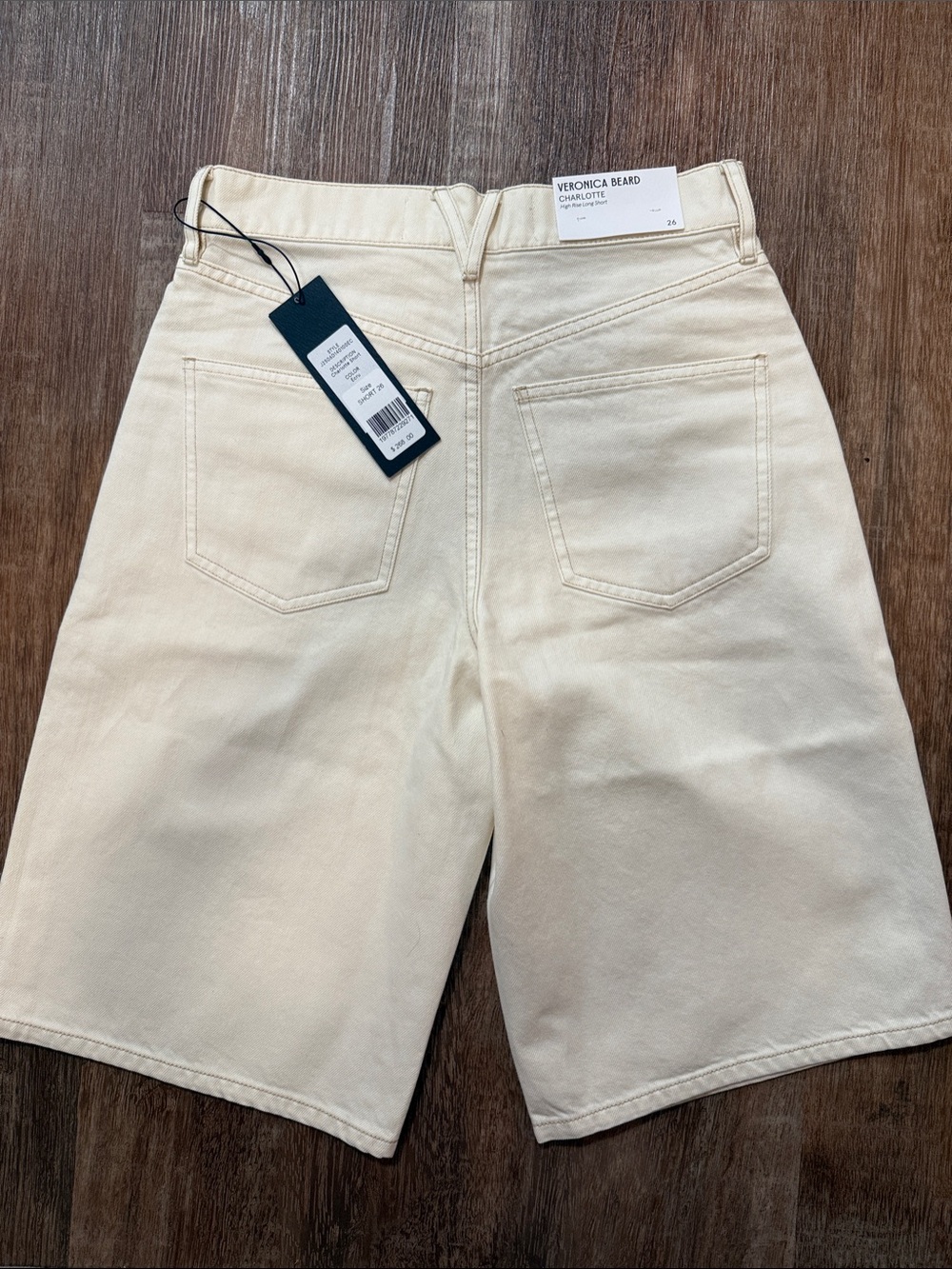Veronica Beard Cream Denim Shorts